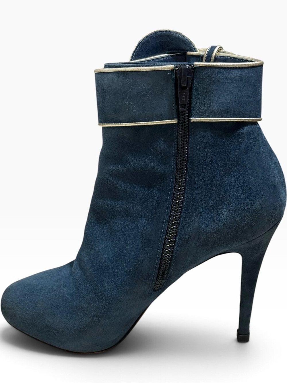 Christian Louboutin ankle boots crafted in blue suede Size 37 - Picture 5 of 9